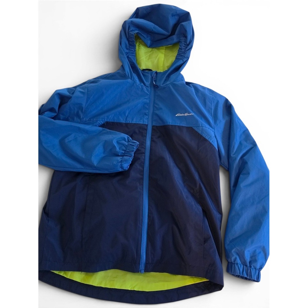 Eddie Bauer Kids XL 16 3-in-1 Jacket Lone Peak Blue Green Hooded Fleece System